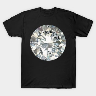 Illustration of a round shinny diamond T-Shirt